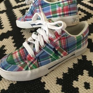 Polo madras plaid sneakers